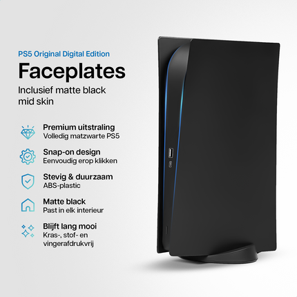 PlayStation 5 Faceplates Digital Edition Schwarz