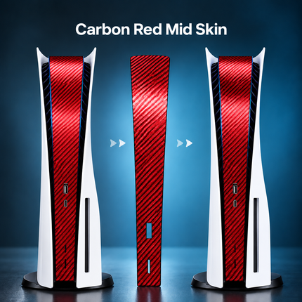 PlayStation 5 Mid Skin Carbon Rot