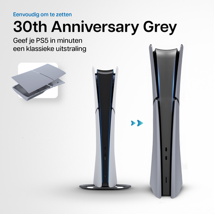 PlayStation 5 Slim Faceplates Digital Edition 30th Anniversary Grau