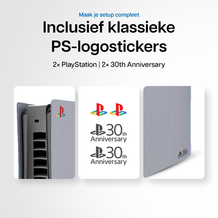 PlayStation 5 Slim Faceplates Disc Edition 30th Anniversary Grau
