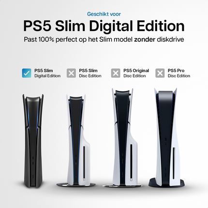 PlayStation 5 Slim Faceplates Digital Edition Schwarz 