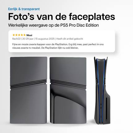PlayStation 5 Pro Faceplates Disc Edition Black